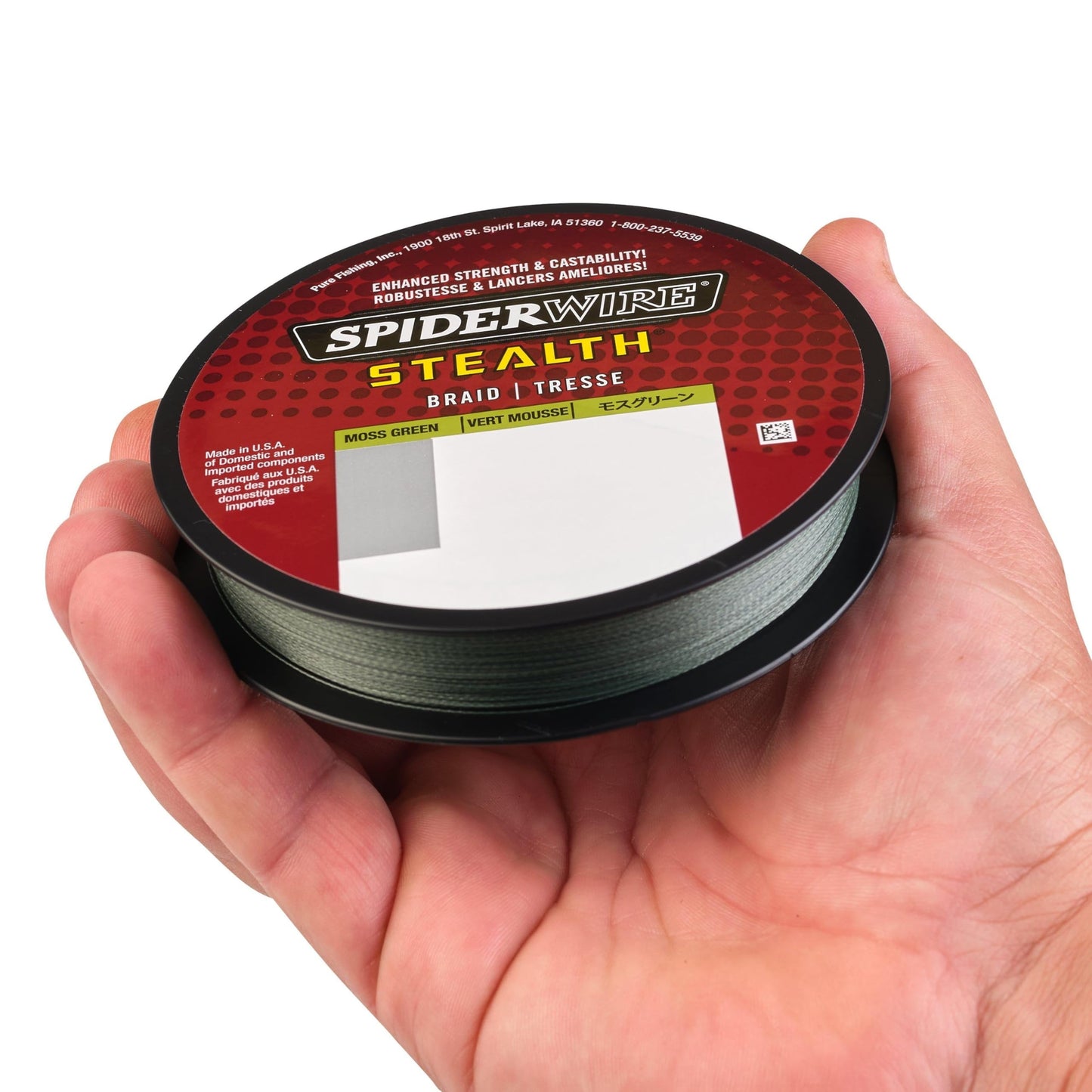 Stealth® Braid Fishing Line, Moss Green, 15 Lb Test Strength, 300 Yd