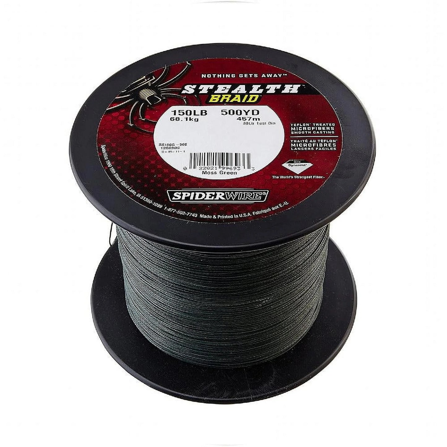 Stealth® Braid Fishing Line, Moss Green, 15 Lb Test Strength, 300 Yd