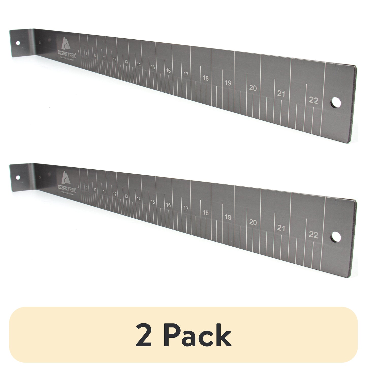 (2 Pack)  22 in Aluminum Fish Measuring Board, Boat Mount Fishing Ruler with Corrosion Resistant Finish for Freshwater and Saltwater Use