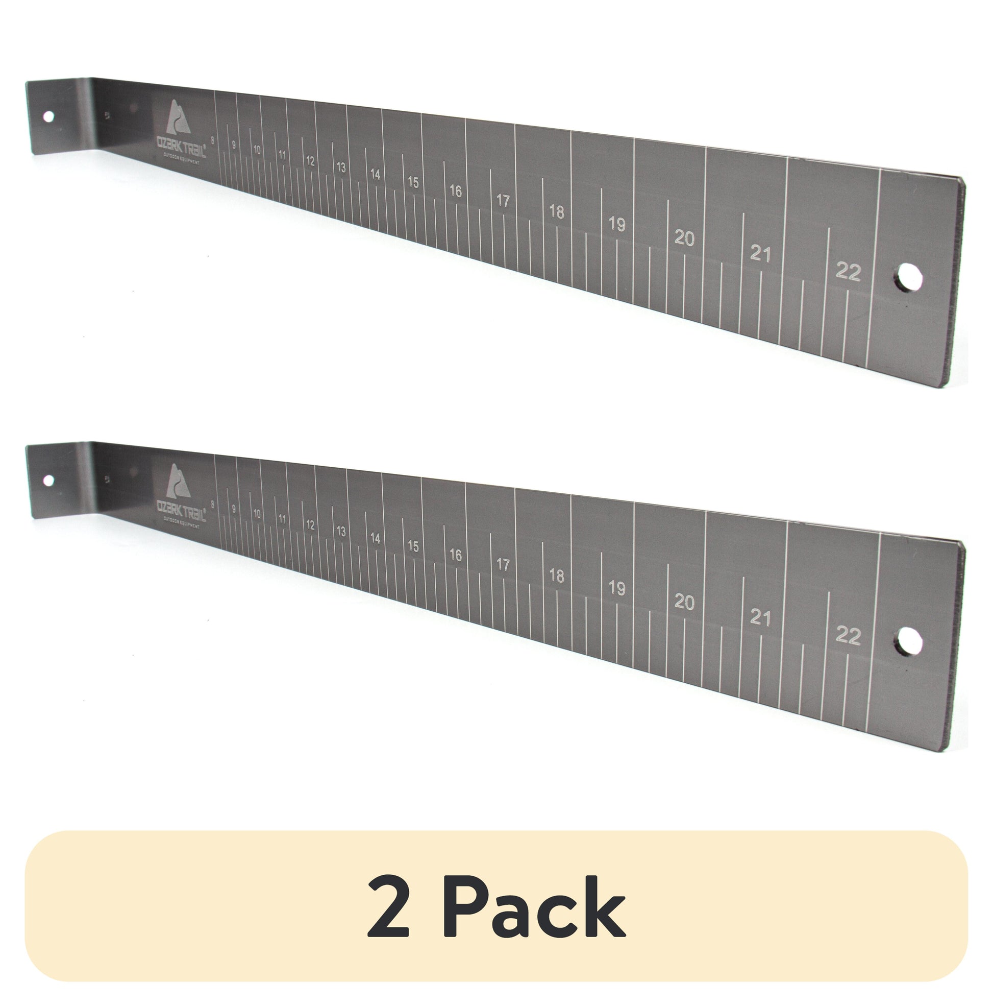 (2 Pack)  22 in Aluminum Fish Measuring Board, Boat Mount Fishing Ruler with Corrosion Resistant Finish for Freshwater and Saltwater Use