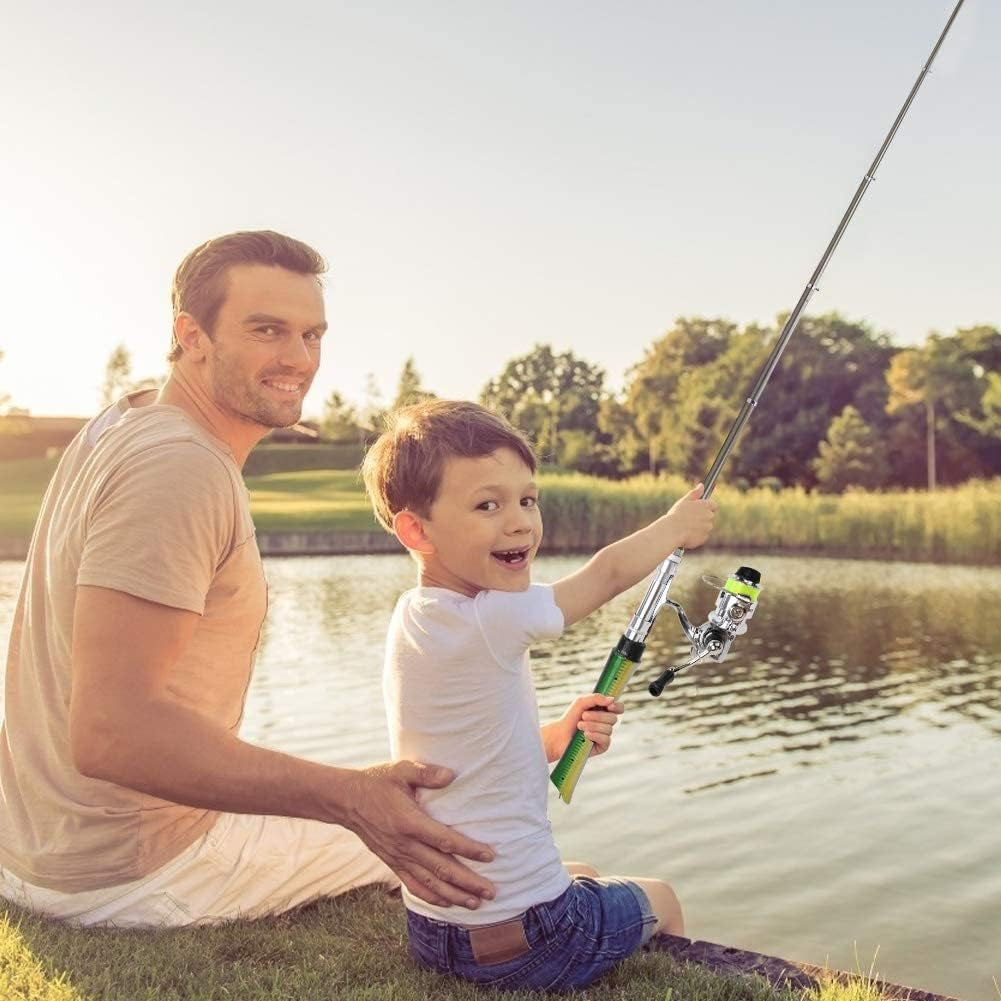 Pen Fishing Pole 55 Inch Mini Pocket Rod Travel Set for Ice Fly Sea Saltwater Freshwater 1.4M