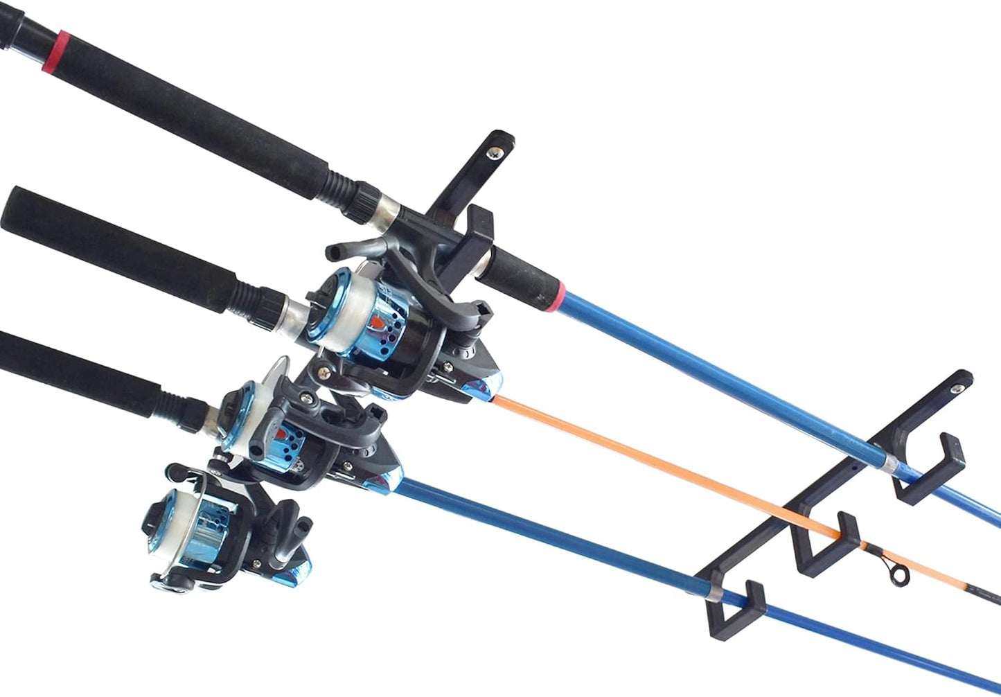Overhead Ceiling Fishing Rod Rack Fishing Rod Storage Holder - No Fishing Pole - Black