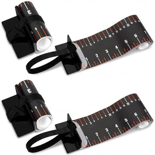2 Pcs 48 Inch Fishing Ruler Fishing Measuring Tape with Bump Board Waterproof Portable Roll up Fish Measuring Board Device Tool for Crappie Tuna Shark Swordfish