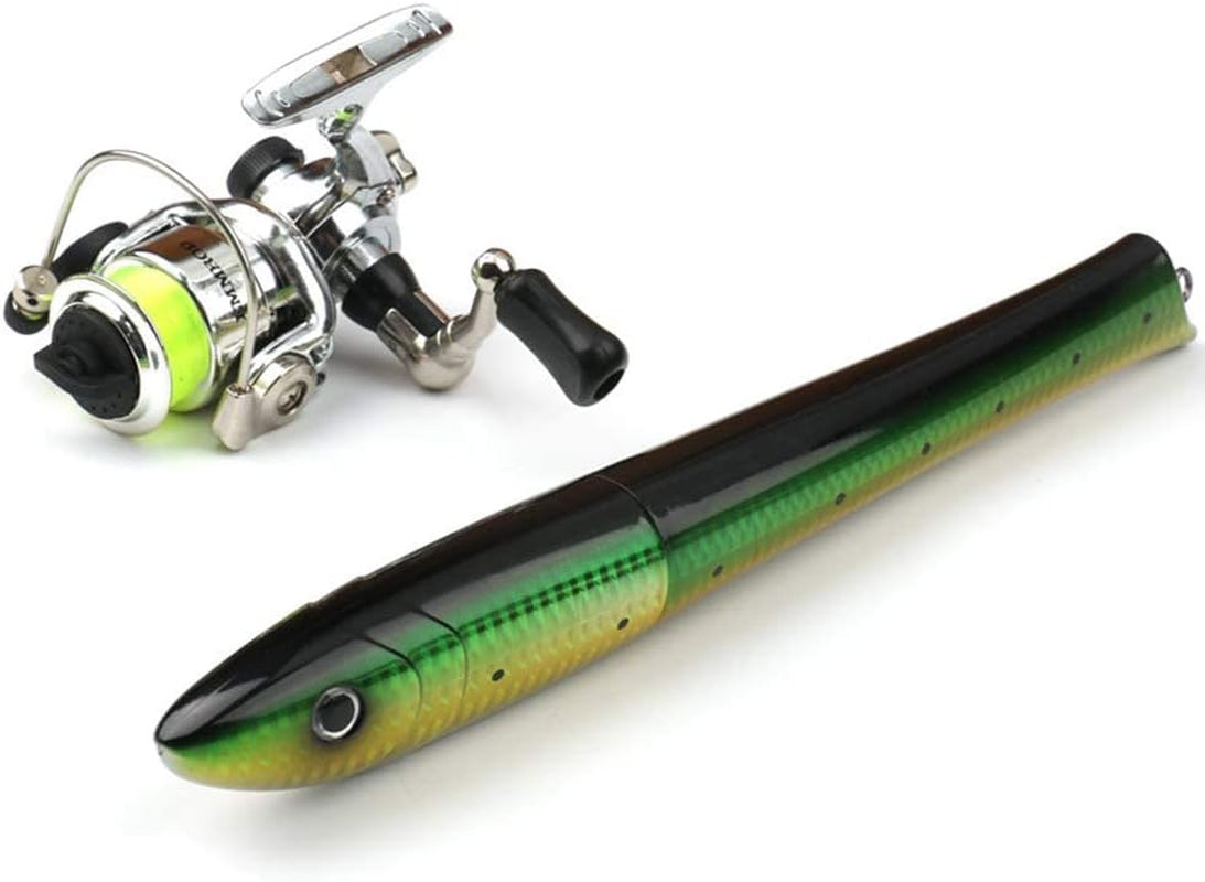 Pen Fishing Pole 55 Inch Mini Pocket Rod Travel Set for Ice Fly Sea Saltwater Freshwater 1.4M