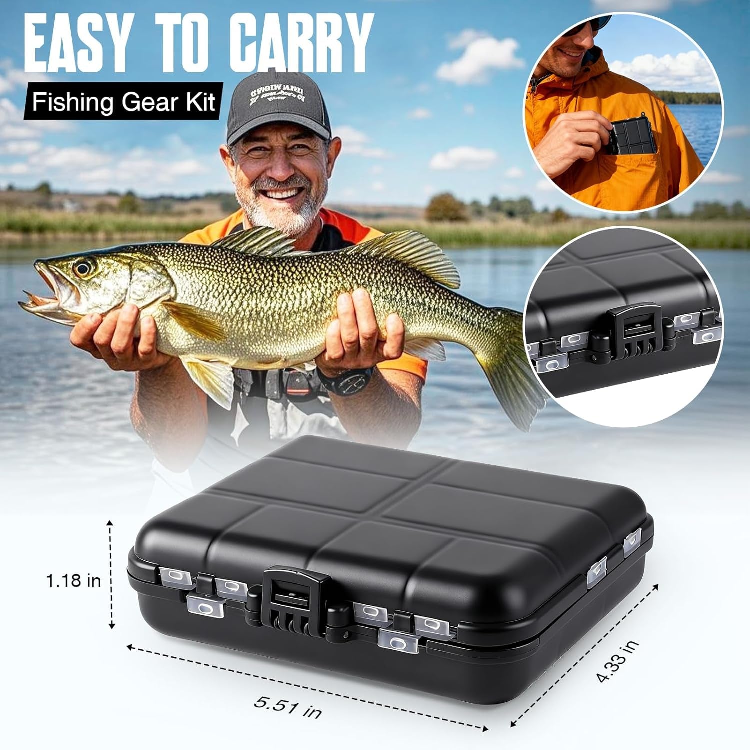 187/343Pcs Fishing Accessories Kit, Organized Fishing Tackle Box with Tackle Included, Fishing Hooks, Fishing Weights Sinkers, Fishing Gear and Equipment, Fishing Gift for Men