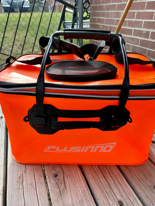 Fishing Bucket, Foldable Fishing Bait Bucket, Multifunctional Portable Folding Fishing Minnow Bucket Fish Live Bait Container, Outdoor Camping EVA Fishing Bag for Kids and Adult