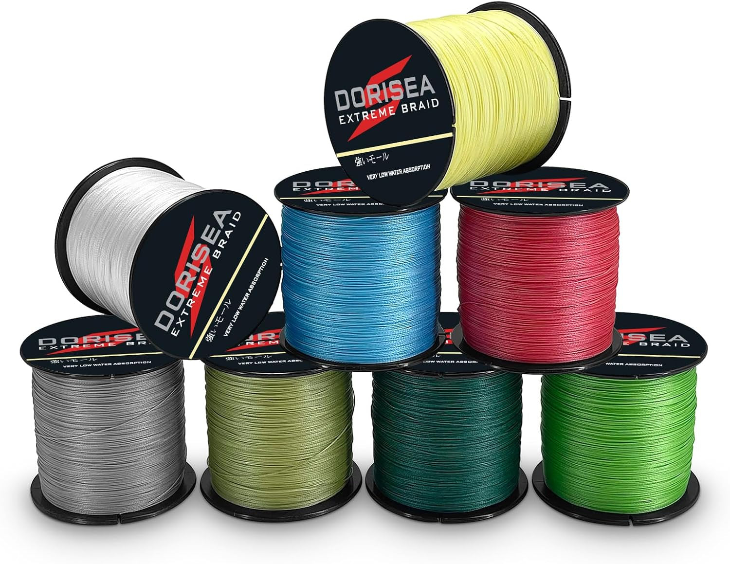 Extreme Braid 100% Pe Black Braided Fishing Line 109Yards-2187Yards 6-550Lb Test Fishing Wire Fishing String Incredible Superline Zero Stretch