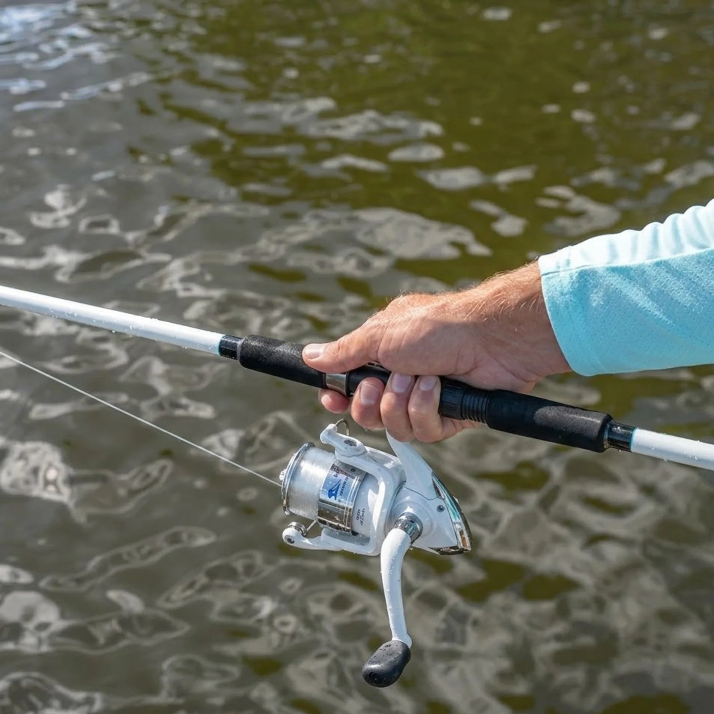 Medium Action 2-Piece Spinning Rod and Reel Combo, Size 6000 Reel, 8 Feet