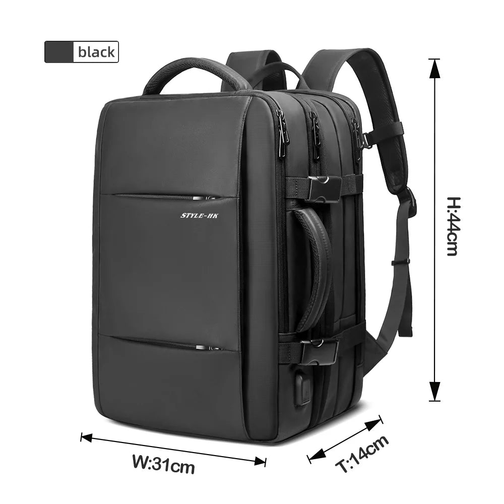 Expandable Men Backpack Waterproof Business Laptop Backpack Man Large Capacity Travel Bag Fashion School Backpack
