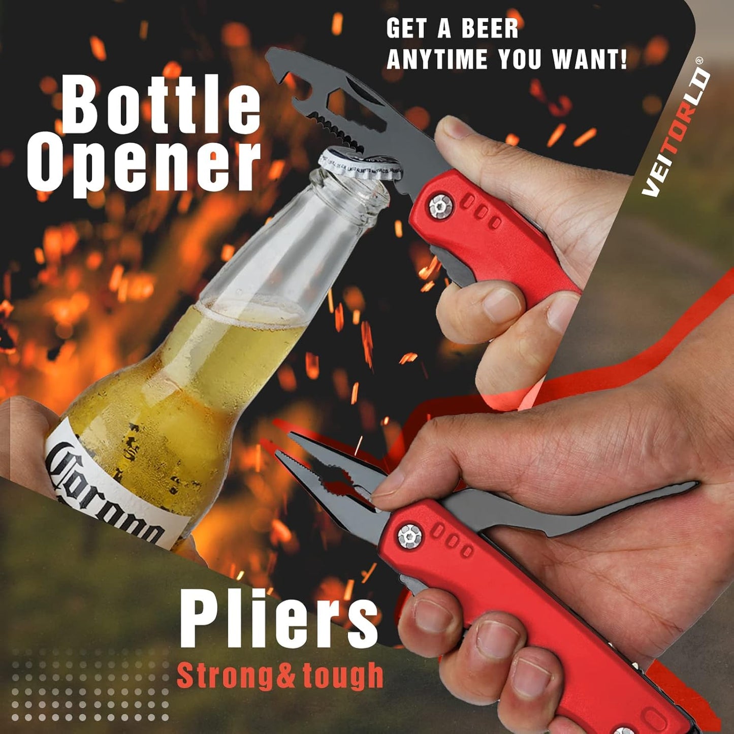 Gifts for Men Women Fathers Day, Anniversary Birthday Gifts Ideas for Dad Grandpa Him, All in One Tools Hammer Multitool, Camping Accessories Survival Gear, Unique Fishing Hunting Tools Gifts