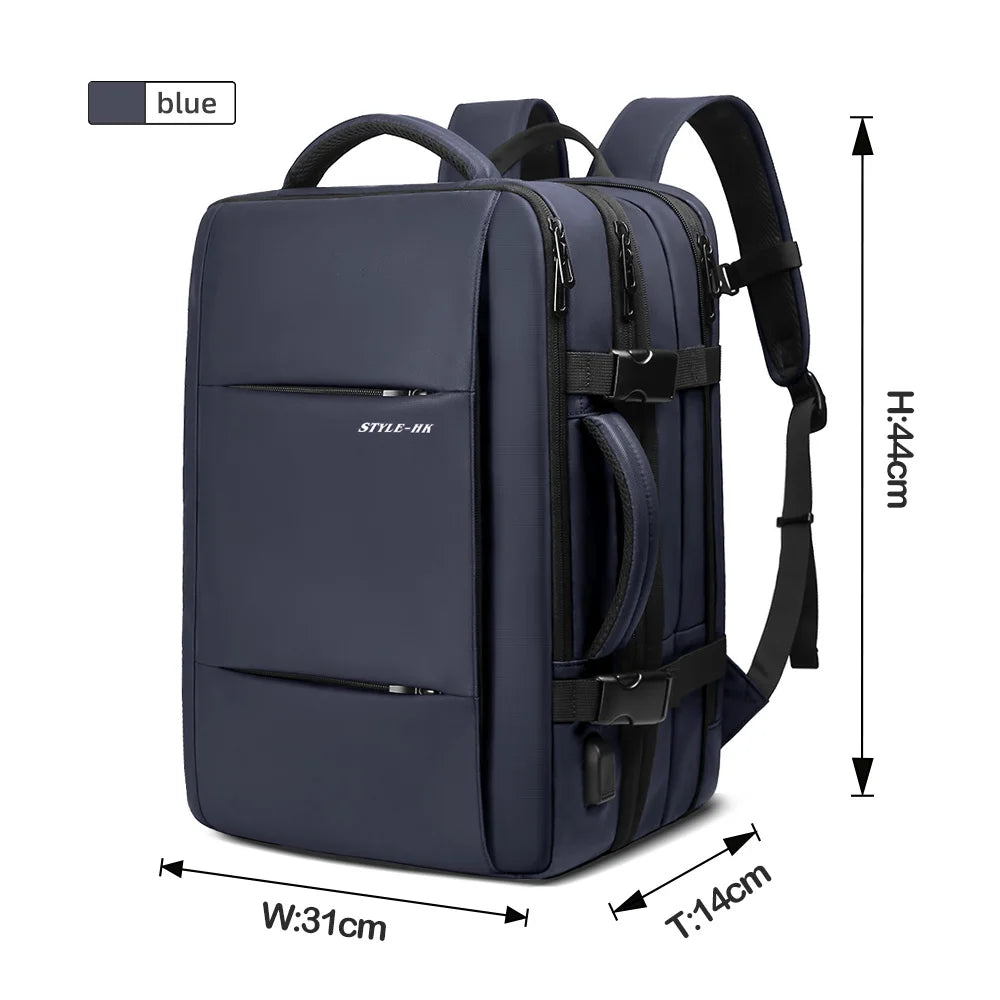 Expandable Men Backpack Waterproof Business Laptop Backpack Man Large Capacity Travel Bag Fashion School Backpack