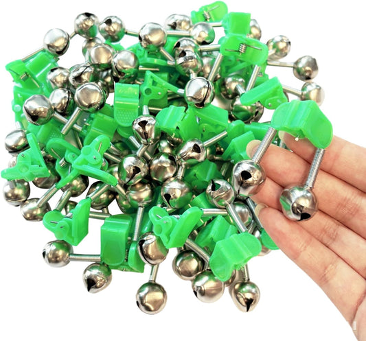 50PCS Fishing Bells, Dual Alert Fishing Bells for Rods, Clip on Fishing Rod Fishing Bells for Night Fishing, Ice Fishing