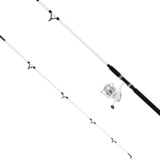 Medium Action 2-Piece Spinning Rod and Reel Combo, Size 6000 Reel, 8 Feet