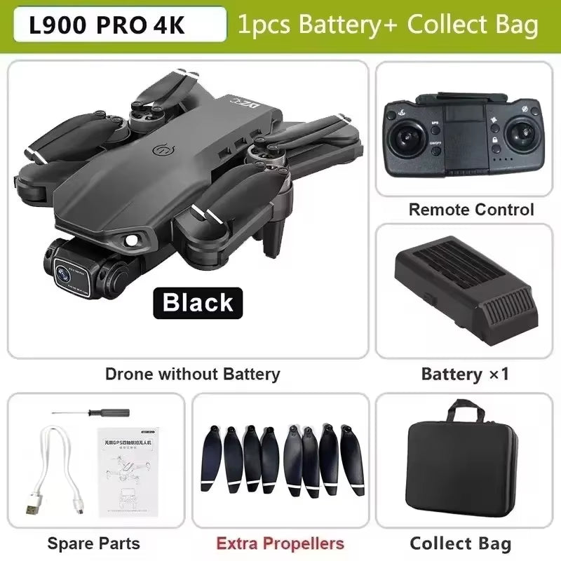 NEW HOT L900 Pro MAX GPS Drone 4K Professional HD Dual Camera 5G Wifi 360° Obstacle Avoidance Brushless Foldable Quadcopter
