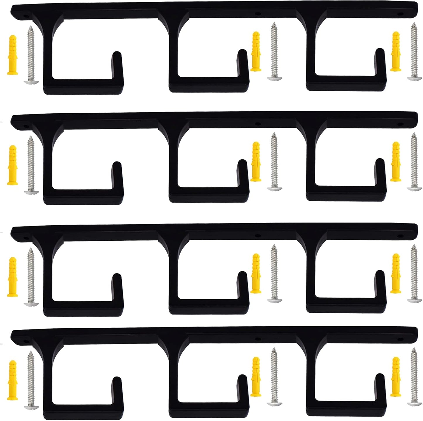 Overhead Ceiling Fishing Rod Rack Fishing Rod Storage Holder - No Fishing Pole - Black