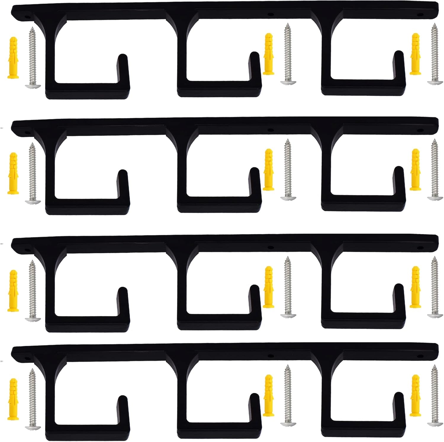 Overhead Ceiling Fishing Rod Rack Fishing Rod Storage Holder - No Fishing Pole - Black