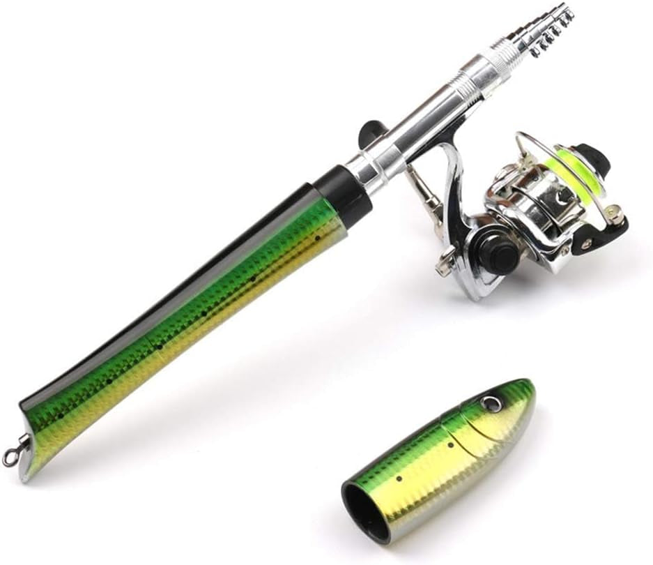 Pen Fishing Pole 55 Inch Mini Pocket Rod Travel Set for Ice Fly Sea Saltwater Freshwater 1.4M