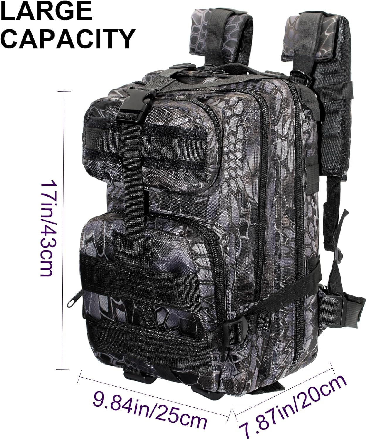 Lightweight Fishing Tackle Backpack Professional Water-Resistant All-In-One Rod Holder & Gear Storage