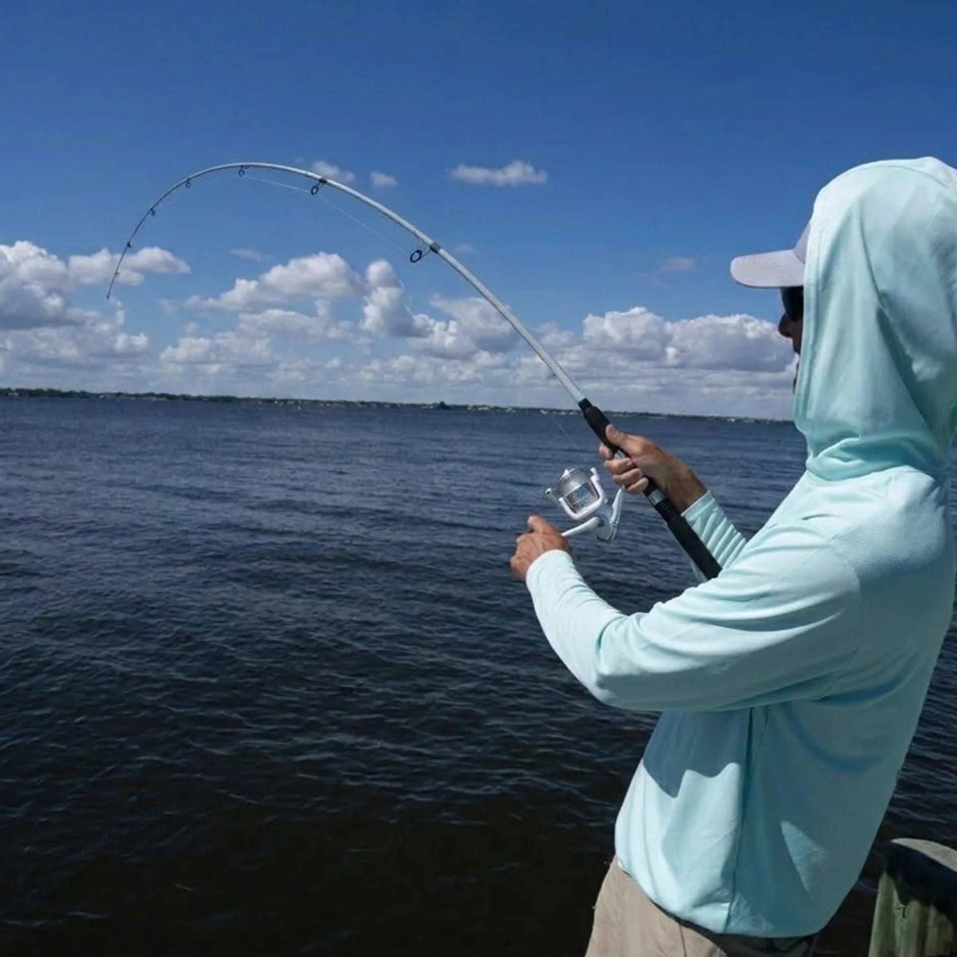 Medium Action 2-Piece Spinning Rod and Reel Combo, Size 6000 Reel, 8 Feet