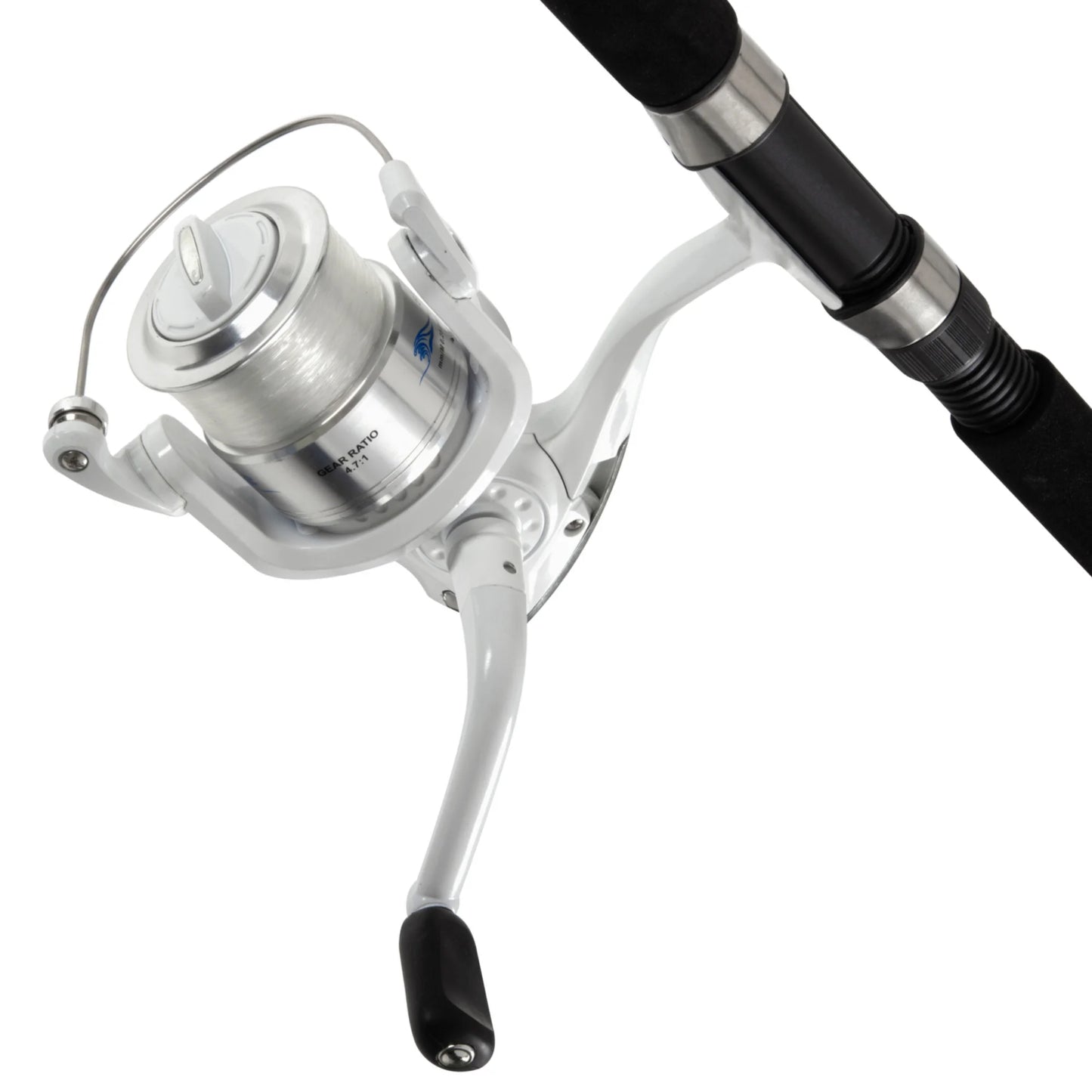 Medium Action 2-Piece Spinning Rod and Reel Combo, Size 6000 Reel, 8 Feet