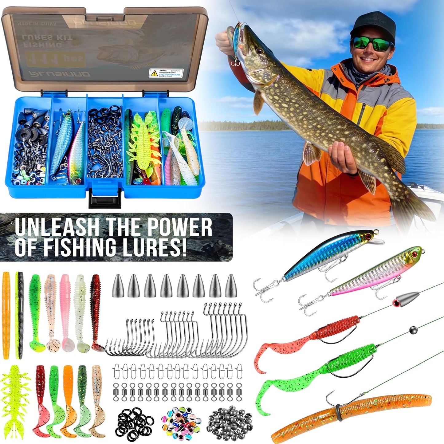 Fishing Gear,Fishing Backpack with Floating Fishing Net,Tackle Boxes,Waterproof Fishing Tackle Bag,Fishing Gifts for Men