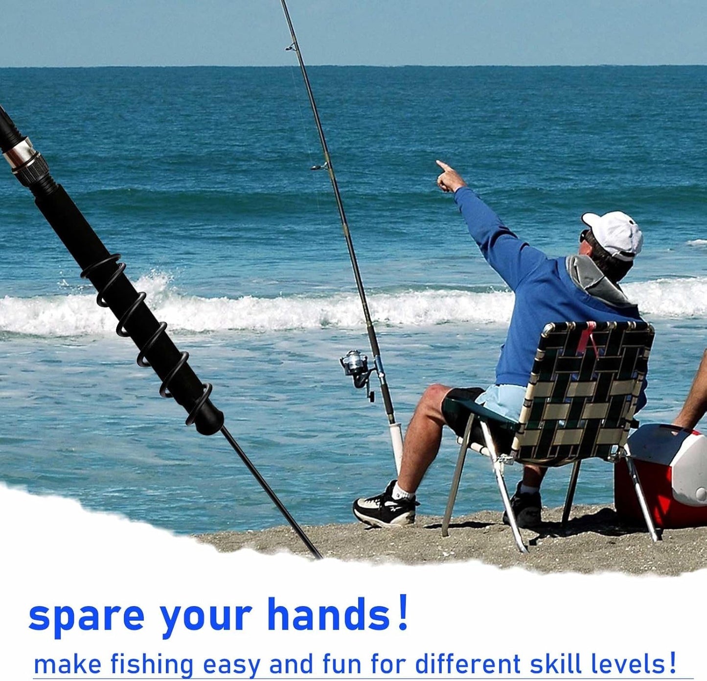 4 Pcs Spiral Fishing Rod Holders Heavy Duty 1.75 Inch/1.9 Inch Diameter Metal Bank Pole Stand Spiral Rod Holder Insert Ground Rest Stand for Fishing on Lakes and Streams