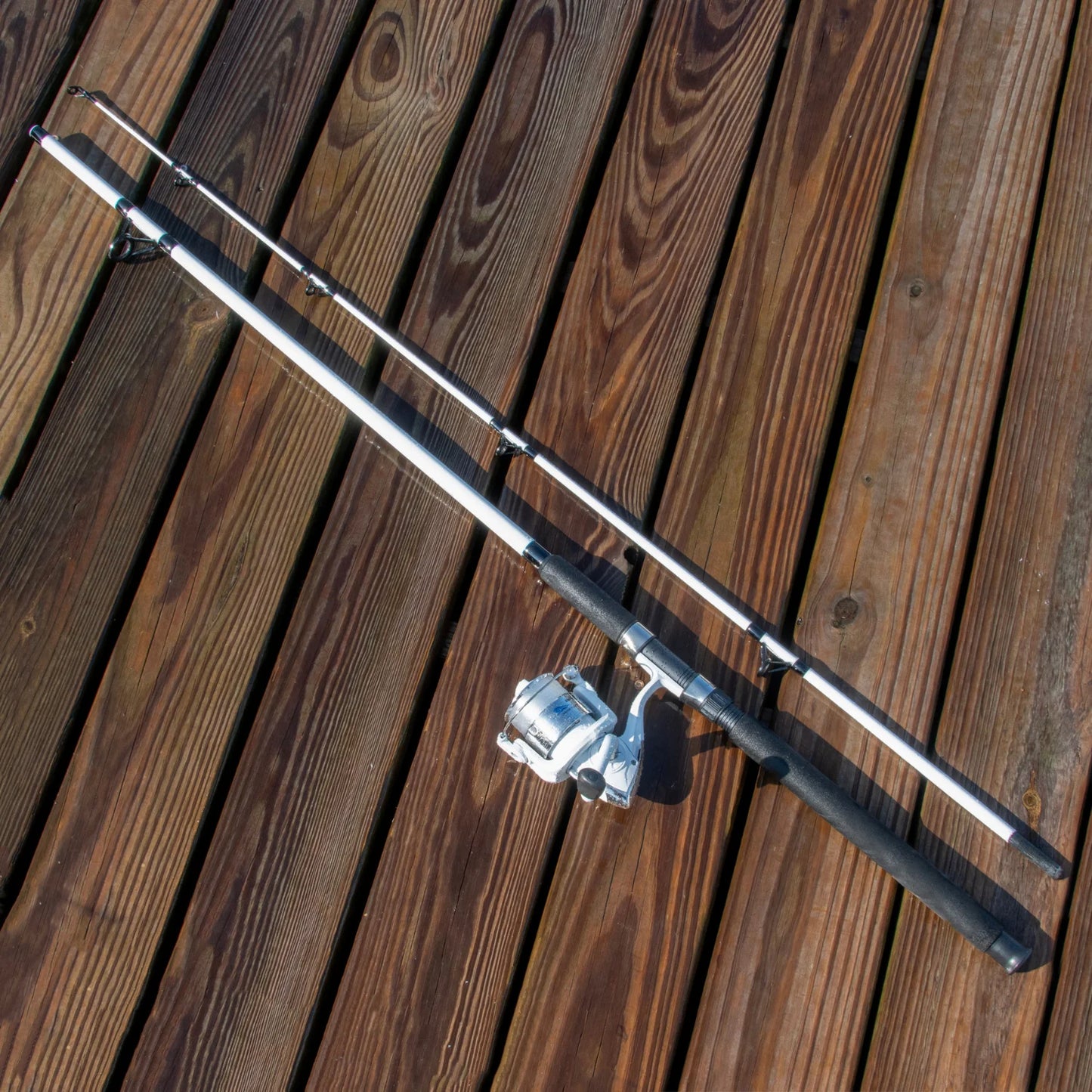 Medium Action 2-Piece Spinning Rod and Reel Combo, Size 6000 Reel, 8 Feet