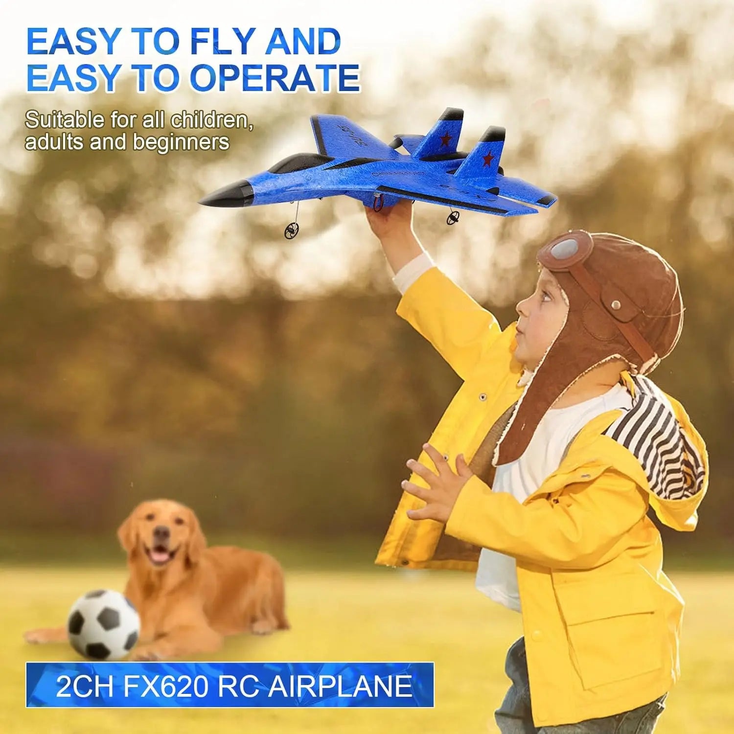 Remote Control Airplane SU35 RC Plane Foam Aircraft with LED 2.4G Radio Fighter Glider Outdoor Flying Toy Gift for Adult Kid
